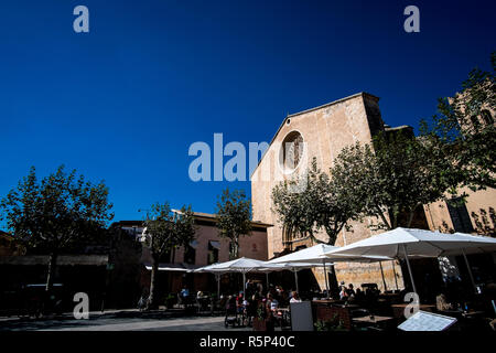 Marché en Port Pollensa, Mallorca Banque D'Images