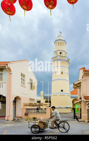 L'Acheen Street ou mosquée Masjid Lebuh Acheh à Georgetown, Penang, Malaisie Banque D'Images