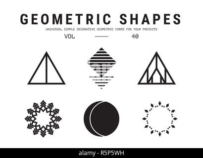Jeu de formes géométriques universel Banque D'Images