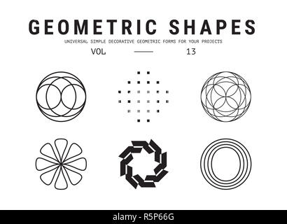 Jeu de formes géométriques universel Banque D'Images
