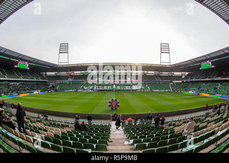 De Brême, stade Weser, 01-12-2018 La saison 2018 / 2019 , , Bundesliga allemande. résultat final 1-2, aperçu du stade pendant le match Werder Brême - Bayern Munchen DFL RÈGLEMENT INTERDIT TOUTE UTILISATION DES PHOTOGRAPHIES COMME DES SÉQUENCES D'IMAGES ET/OU QUASI-vidéo Banque D'Images