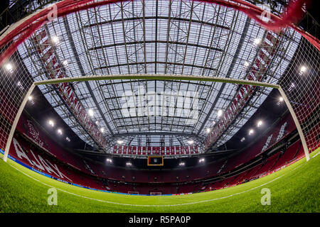 AMSTERDAM, Pays-Bas, 02-12-2018, football, Johan Cruijff ArenA, l'Eredivisie néerlandaise, de la saison 2018/2019, aperçu du stade, avant le match Ajax - ADO, Banque D'Images