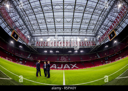 AMSTERDAM, Pays-Bas, 02-12-2018, football, Johan Cruijff ArenA, l'Eredivisie néerlandaise, de la saison 2018/2019, aperçu du stade, avant le match Ajax - ADO, Banque D'Images