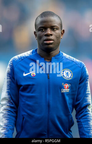 Londres, Royaume-Uni. 2 décembre 2018. Ngolo Kanté de Chelsea au cours de la Premier League match entre Chelsea et Fulham à Stamford Bridge, Londres, Angleterre le 2 décembre 2018. Photo par Salvio Calabrese. Credit : THX Images/Alamy Live News Banque D'Images