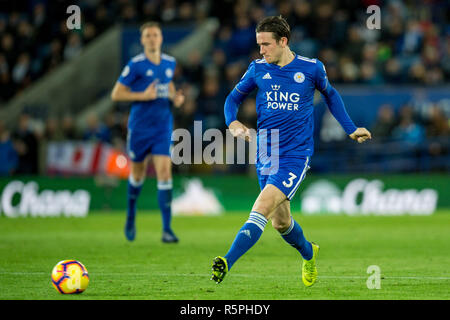 Leicester, Royaume-Uni. 1er décembre 2018. Ben Chilwell de Leicester City au cours de la Premier League match entre Leicester City et Watford au King Power Stadium, Leicester, Angleterre le 1 décembre 2018. Usage éditorial uniquement, licence requise pour un usage commercial. Aucune utilisation de pari, de jeux ou d'un seul club/ligue/dvd publications..Photo par Matthieu Buchan. Credit : UK Sports Photos Ltd/Alamy Live News Banque D'Images