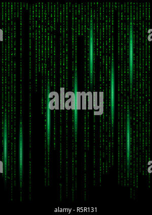 Matrix digital background belle bannière d'écran conception illustration Banque D'Images