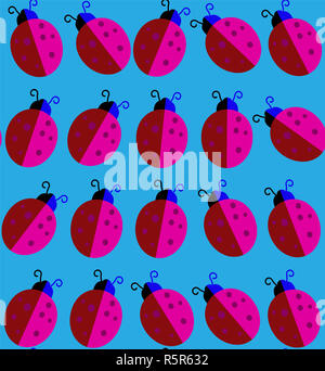 Ladybird ou lady-bird contexte . Vector illustration. Banque D'Images