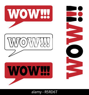 Message WOW, bulle d'arrière-plan de promotion, présentation poster Banque D'Images