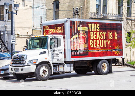 L'asile des camions de livraison de bière à Milwaukee, WI, USA Banque D'Images