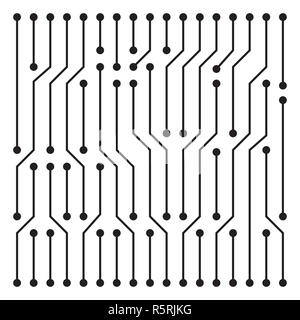 Carte de circuits imprimés de haute technologie texture belle bannière d'écran conception illustration . Banque D'Images