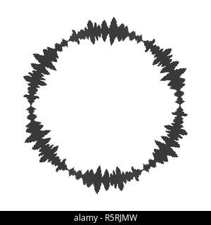 Equalizer music sound wave circle design icône symbole vecteur. Banque D'Images