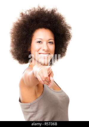 Femme Optmistic Banque D'Images