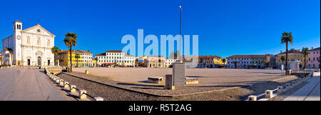 La place centrale de la ville de Palmanova vue panoramique Banque D'Images