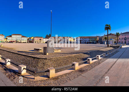 La place centrale de la ville de Palmanova vue panoramique Banque D'Images