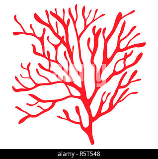 L'algue rouge silhouette vector icône Symbole du design. Belle illustration isolé sur fond blanc Banque D'Images