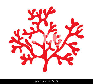 L'algue rouge silhouette vector icône Symbole du design. Belle illustration isolé sur fond blanc Banque D'Images