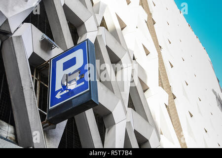 Michael Blampied brutaliste de Welbeck Street car park, London, UK Banque D'Images