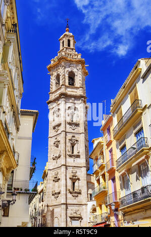 Santa Catalina, l'église Saint Catherine Martyr - bell tower à Valence, Espagne Banque D'Images