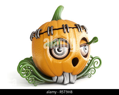 Halloween citrouille Jack O Lantern 3D lady Banque D'Images