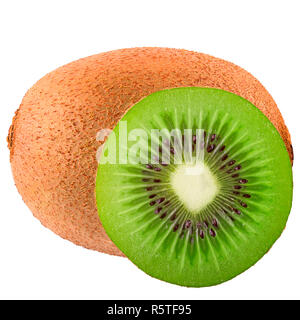 Kiwi isolated on white Banque D'Images