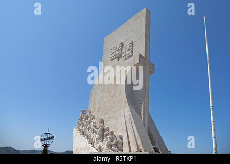 Côté Est du Monument des découvertes ou de Padrão dos Descobrimentos à Lisbonne Belém Banque D'Images