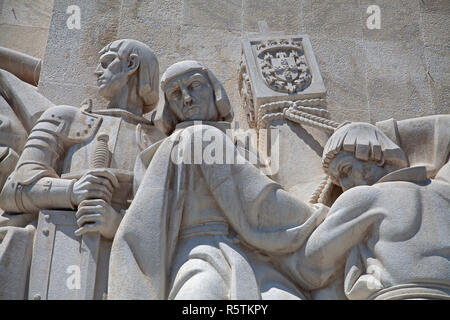 Côté Est du Monument des découvertes ou de Padrão dos Descobrimentos à Lisbonne Belém Banque D'Images