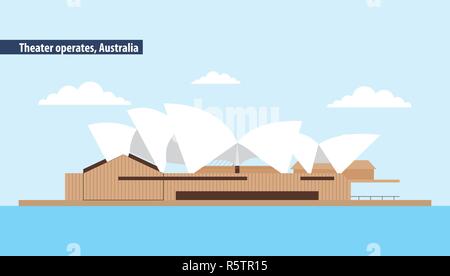 Lieux de l'Australie ont trait Illustration de Vecteur