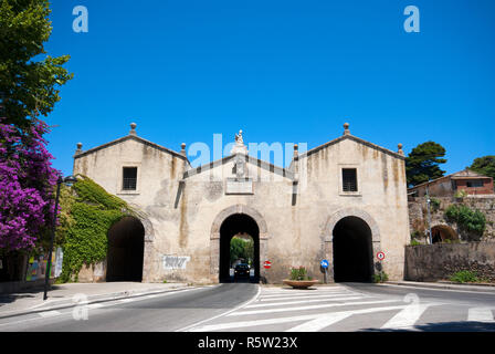 Medina Coeli gate, porte d'Orbetello village, Grosseto, Toscane, Italie Banque D'Images