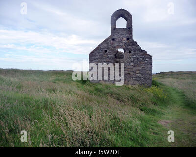 Ruines de la Chapelle st. Michael sur l'île de Man Banque D'Images