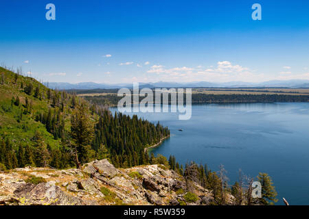 Jenny Lake, Wyoming, USA. Jenny Lake est situé dans le Grand Teton National Park dans l'État américain du Wyoming. Banque D'Images