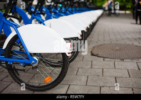 Des Vélos à vélo programme norvégien partage Bysykkel Oslo Norvège Banque D'Images