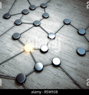 Rendu 3D concept connexion Banque D'Images