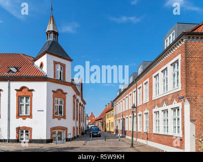 Les maisons historiques sur Sankt Mogens Gade, une rue de la vieille ville, Viborg, centre du Jutland, Danemark Banque D'Images