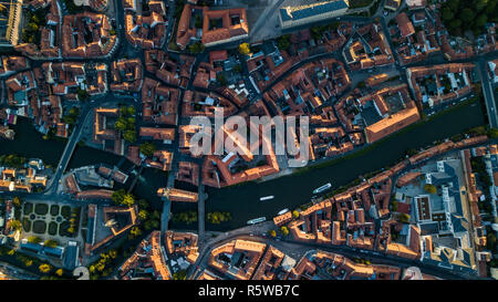 Vue aérienne de la vieille ville de Bamberg, Allemagne Banque D'Images