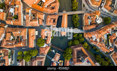 Vue aérienne de la vieille ville de Bamberg, Allemagne Banque D'Images