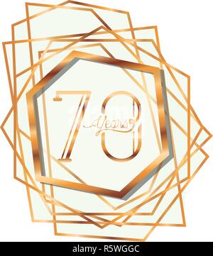 Numéro 70 pour l'anniversaire de l'icône de carte Illustration de Vecteur