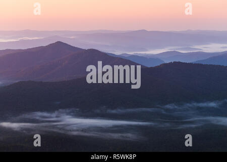 La magnifique Smoky mountains de Asheville, Caroline du Nord. Banque D'Images