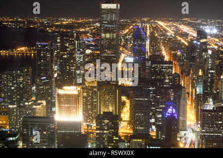 Chicago, Illinois - USA - 20 août 2016 : le magnifique horizon de Chicago de classe mondiale Banque D'Images