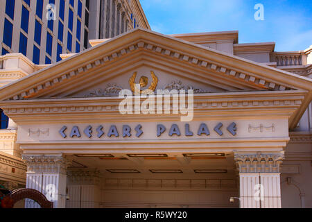 L'hôtel Caesars Palace signe généraux sur le Strip à Las Vegas, Nevada. Banque D'Images