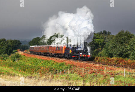 564 chefs passé Foley Park sur la Severn Valley Railway. Banque D'Images