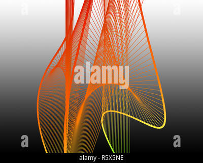 Lumineux et dynamique en spirale avec gradient linéaire coloré Banque D'Images
