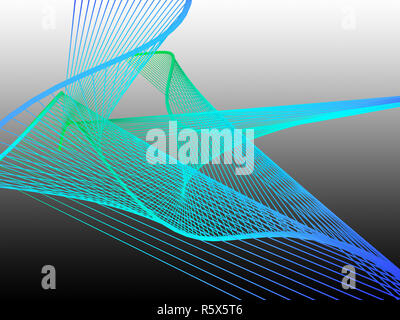 Lumineux et dynamique en spirale avec gradient linéaire coloré Banque D'Images