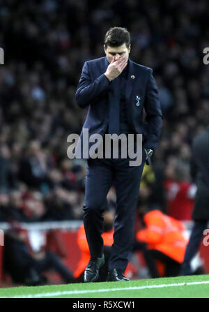 Londres, Royaume-Uni. 09Th Nov, 2018. Mauricio Pochettino (Spurs) gestionnaire de découragement à l'Arsenal v Tottenham Hotspur English Premier League match à l'Emirates Stadium, Londres, le 2 décembre 2018. Crédit : Paul Marriott/Alamy Live News Banque D'Images