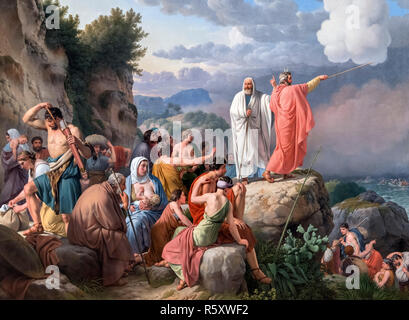 Les Israélites se reposant après la traversée de la mer Rouge de Christoffer Wilhelm Eckersberg (1783-1853) huile sur toile, 1815 Banque D'Images