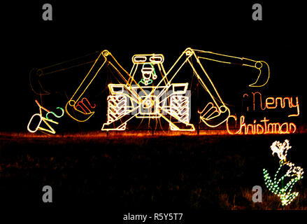 Prescott Valley, Arizona, USA - 27 novembre 2018 : Lumière de Noël affichage à Fain Park ou vallée des Lumières Banque D'Images