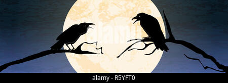 Fond-de-Corbeau effrayant halloween Banque D'Images