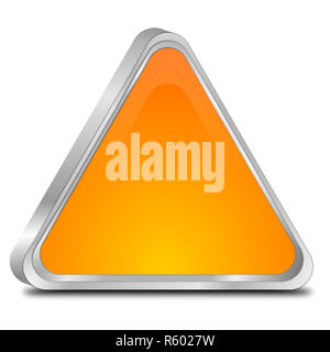 Bouton blanc orange - 3D illustration Banque D'Images