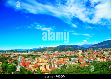 Aereal view de Brescia ville du château Banque D'Images
