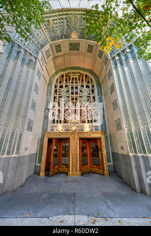 L'extérieur de l'ancien 1930 Marine Building gratte-ciel dans le centre-ville de Vancouver, Canada. Banque D'Images