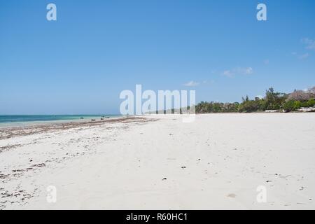 Plage de sable blanc sur l'océan indien Banque D'Images